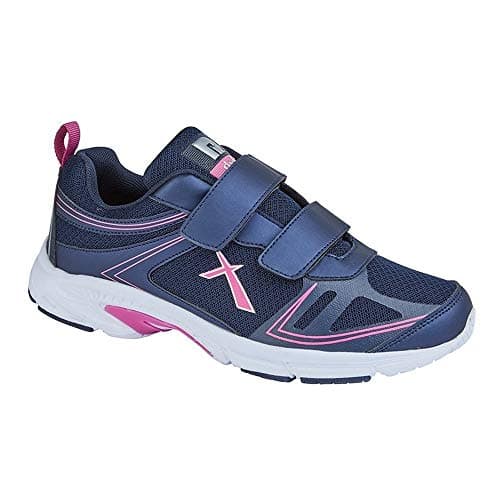Image of Dek Womens Skye Super Lightweight Memory Foam Touch Fastening Trainers Navy/Fuchsia 5 UK