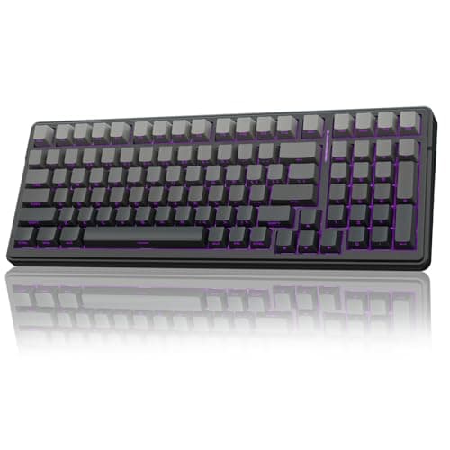 Image of AULA F99 Mechanical Gaming Keyboard,BT5.0/2.4GHz/USB-C Hot Swappable Custom Keyboards with Five-Layer Padding,Side Print,Pre-lubed Switches,8000mAh,RGB Wireless Keyboard for PC/Tablet,Black