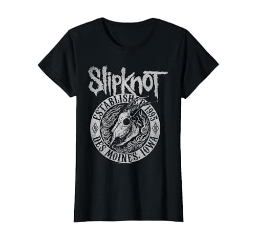 Image of Slipknot Official Goat Flames T-Shirt, Women, Black, Large