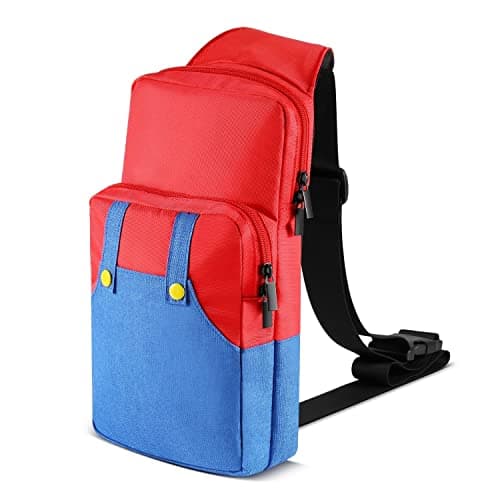 Image of TNP Switch Bag, Travel Bag Compatible with Nintendo Switch 2/1/OLED/Lite (Mario) - Travel Case Cute Portable Carrying Shoulder Backpack for Games Accessories Console & Dock Charger