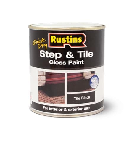 Image of RUSTINS Quick Dry Step & Tile Paint Black 500ml