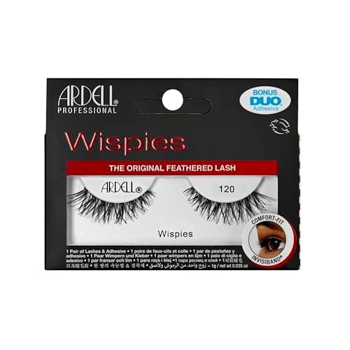 Image of Ardell Wispies 120 False Eyelashes, Medium Length and Curl, Vegan Friendly, 1 Pair (Pack of 1)