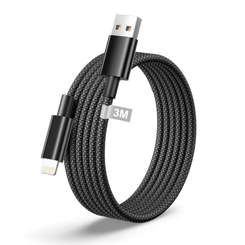 Image of Keasen iPhone Charger Cable 3M Lightning Cable MFi Certified iPhone Charging Cable Lead Fast Charging Nylon USB to Lightning Cable for iPhone 14 13 12 11 Pro Max XS XR X 8 7 6 Plus 5 SE iPad