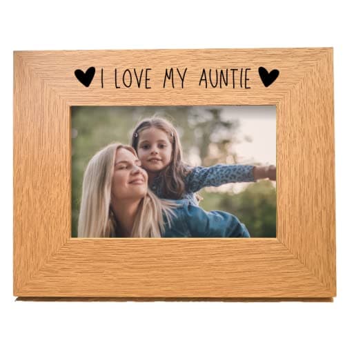 Image of Second Ave Oak 6x4 Landscape Picture Photo Frame I Love My Auntie Gift