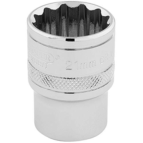 Image of Draper 33290 1/2" Square Drive 12 Point Socket, 21mm Size