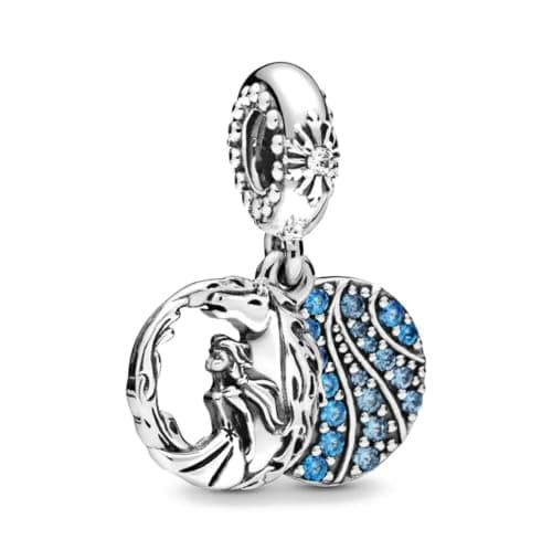 Image of Generic Elsa Frozen dangle blue stone charm Anna Olaf. Compatible with Pandora and other similiar sized charm bracelets.