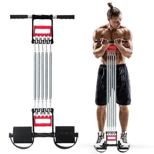 Image of Tummy Trimmer Hand Gripper Chest Expander COVVY 3 in 1 Pull-up Bars Spring Exerciser Elastic Sit Up Pull Rope Home Fitness Equipment