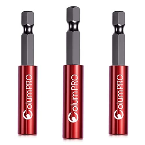 Image of ColumPRO 3PCS 1/4" Strong Magnetic Extension Bit Holder,Hex Shank S2 Steel Magnetic,Screwdriver Extension,Quick-Change Hex Shank Set,Bit Holder