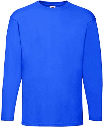Image of Fruit of the Loom Men's Valueweight Long Sleeve T-Shirt, Royal, Large