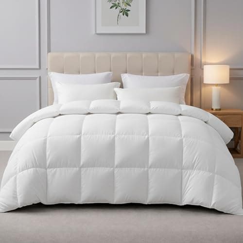 Image of Gallant Global Feels Like Down Duvet - Hollowfiber Filling Ultra Soft Noisless All-Year Round Quilt for Summer, Autumn & Winter with Corner Tabs, Box Stitched Quilt (10.5 TOG (WHITE), King)