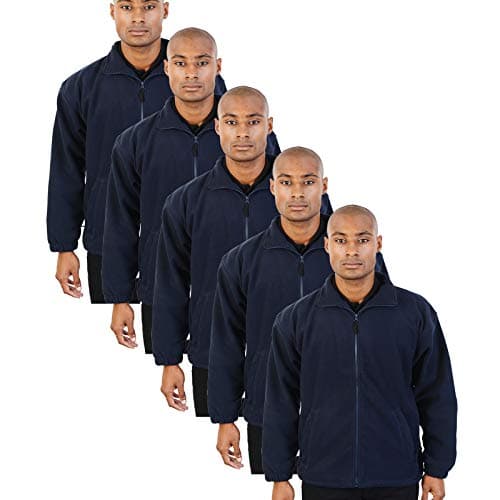 Image of Absolute Apparel Pack 5 AA Heritage Full Zip Fleece AA61 Navy 3XL