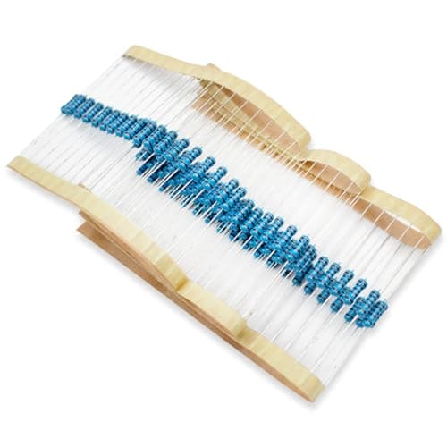 Image of Innfeeltech 100 Pcs 1/2W 1% Tolerance 1K Ohm Metal Film Resistor Resistance for DIY Project and Experiments