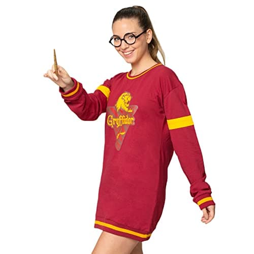 Image of Harry Potter Girl Sweatshirt, Pullover Sweater Tracksuit for Girl, Hogwarts Dress Sweatshirt Gryffindor, Gift Girls and Teens, Size 15-16 Years, red, 15-16 años