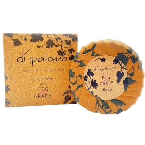 Image of Di Palomo Vegan Wild Fig & Grape Luxury Soap Bar. 100g Hand Soap. Moisturising Skin Care Ladies & Mens Soap, Luxury Soap Bars For Women & Men. Vegan Hand Wash. Italian