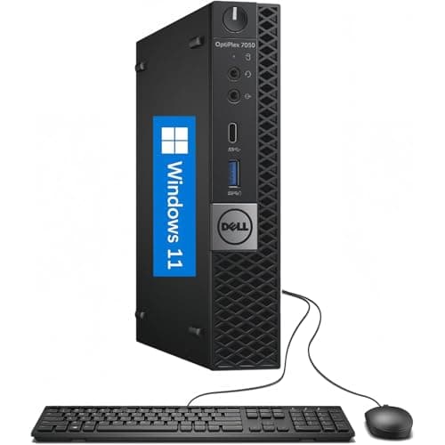 Image of Dell Optiplex 7050 Mini PC Desktop Win11, 7050 Micro Computer Core i5-6400, 8GB RAM, 256GB SSD, WiFi, US Qwerty Keyboard (Renewed)