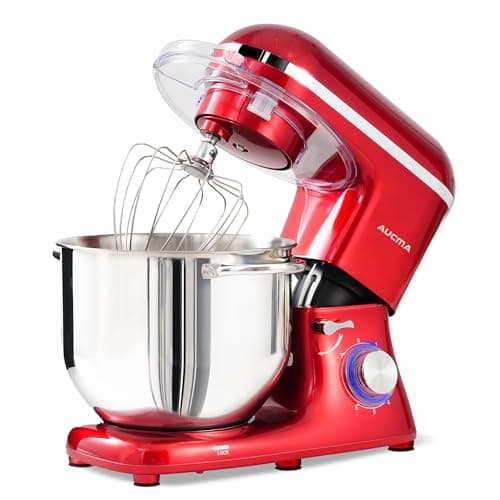 Image of Aucma Stand Mixer, 7.5L Food Mixer for Baking with Bowl, 6 Speeds Electric Kitchen Mixer with Dough Hook, Whisk & Beater 1400W (7.5L, Red)