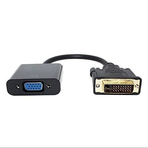 Image of Baolongking DVI-D to VGA Adapter Cable, 24+1 Pin DVI-D Male to 15Pin VGA Female, Active, Black, 1080p @60Hz, Laptop/PC/TV/Monitor
