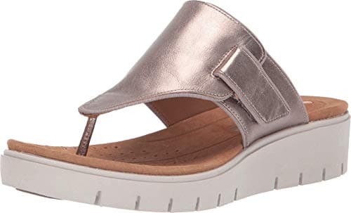 Image of Clarks Women's Un Karely Sea Sandal Metallic Size: 7.5 UK