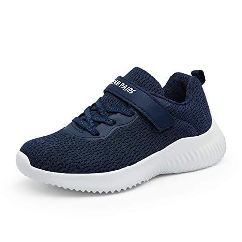 Image of DREAM PAIRS Boys Girls Breathable Tennis Running Shoes Fashion and Comfy Athletic Sport Sneakers,Size 2 Big Kid,Dark/Blue,KRIDER-1