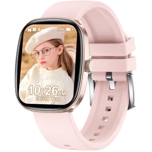 Image of clleylise Kids Smart Watch Boys Girls Young People, Smart Watch for Kids with Calls, Activity Tracking, Message Notifications, SOS, Sleep Monitoring, Gaming (Pink)