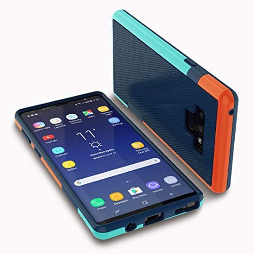 Image of Jeylly for Samsung Galaxy Note 9 Case, Ultra Slim 3 Color Hybrid Impact Anti-Slip Rugged Soft TPU Hard PC Bumper Shockproof Protective Case Cover Shell for Samsung Galaxy Note 9 (6.4 inch) - Blue
