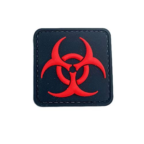 Image of Biohazard Airsoft Paintball PVC Morale Patch (Red)