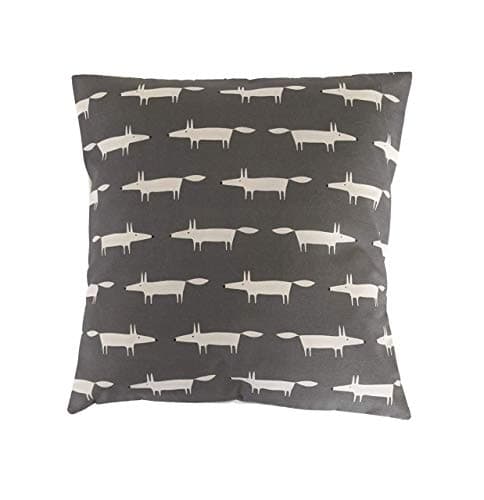 Image of Cushion Cover in Scion Mini Mr Fox Charcoal Grey 16"