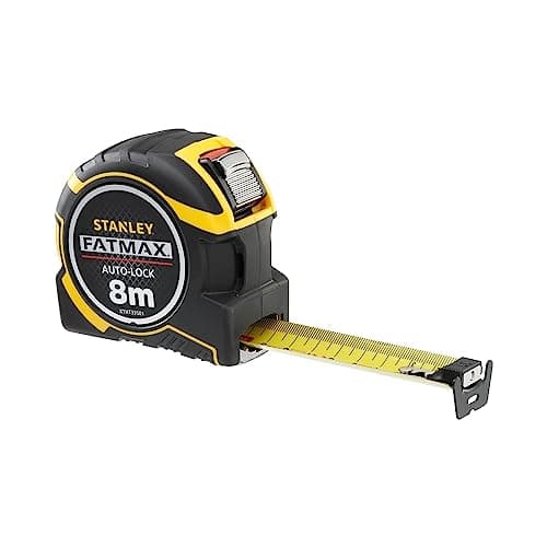 Image of STANLEY XTHT0-33501 FATMAX Autolock Tape, 8m Metric Only, Yellow/Black