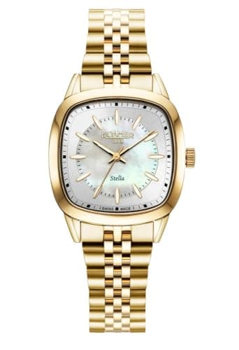 Image of Roamer Stella 966847 48 20 20 Women's Watch Stainless Steel 32.5 mm Gold 5 Bar Mother of Pearl Dial
