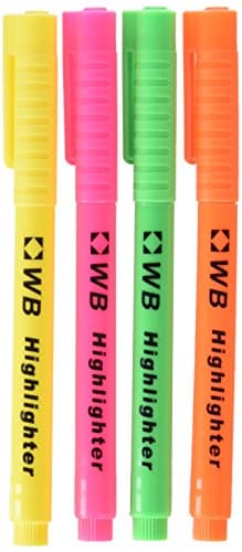 Image of Whitebox Highlighter - Assorted (Wallet of 4)