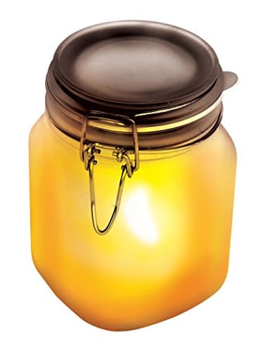 Image of Suck UK - Sun Jar Solar Light Garden Lights Solar Powered Waterproof Rechargeable Lights Indoor & LED Mason Jar Party Gardening Gifts Or Garden Gifts Outdoor Yellow