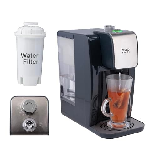 Image of Sensio Home Instant Hot Water Dispenser + Integrated Water Filter – 2.2L Variable Temperature Control, 5 Second Fast Boil Kettle Upgrade, One Cup Hot Water Dispenser, Energy Efficient Water Heater