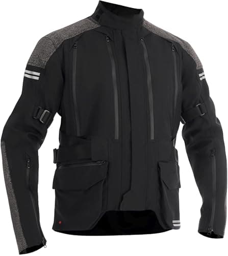 Image of Halvarssons Dalen Waterproof Motorcycle Textile Jacket, Black, 56