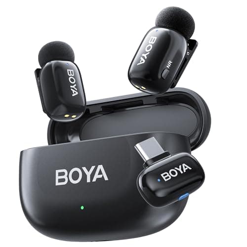 Image of BOYA Mini 2 Wireless Lavalier Microphone for iPhone15/16 Android USB-C Plug, 2 Ultra Mini Mic with AI Noise Cancellation, App Control, Lapel Microphone for Vlogging TikTok YouTube Content Creators