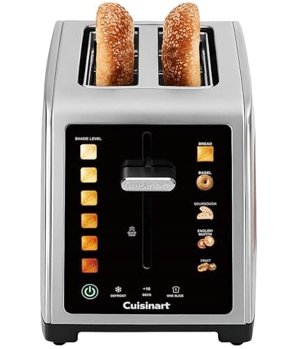 Image of Cuisinart SimpliTouch XL 2-Slice Toaster Digital Colour Touchscreen Display|Extra-Large Slots|High-Lift QuickView |Bread, Bagel, Sourdough & Fruit Bread Presets|Defrost| +15 Seconds Toast Boost