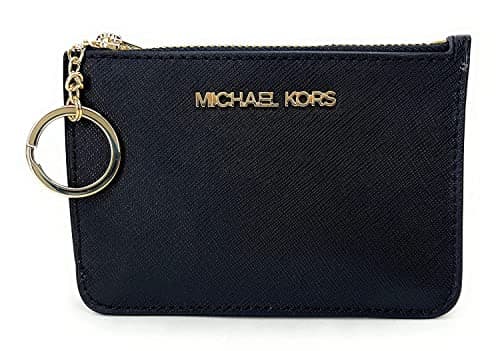 Image of Michael Kors Jet Set Travel Small Top Zip Coin Pouch with ID Holder in Saffiano Leather