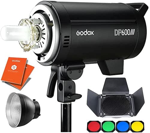 Image of GODOX DP600III 600Ws Professional Studio Flash 0.3-1sec Recycling Time, GN80, 5600K Colour Temperature, 2.4G Wireless X System Bowens S-fit Strobe + Colour Gels + 12 Month Extended Warranty Card
