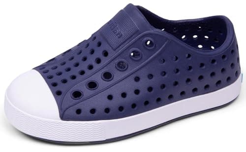 Image of Native Shoes, Jefferson, Lightweight Sneaker for Adults, Regatta Blue/Shell White, 7 M US Women/5 M US Men, Regatta Blue/Shell White