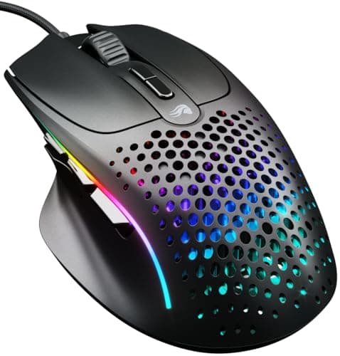 Image of GLORIOUS Model I 2 Wired Gaming Mouse - 9 Programmable Buttons (2 Swappable), 66g Superlight, 26k Optical Sensor, 80M Click Rated Switches, MMO/MOBA/FPS, Side Thumb Rest - Black