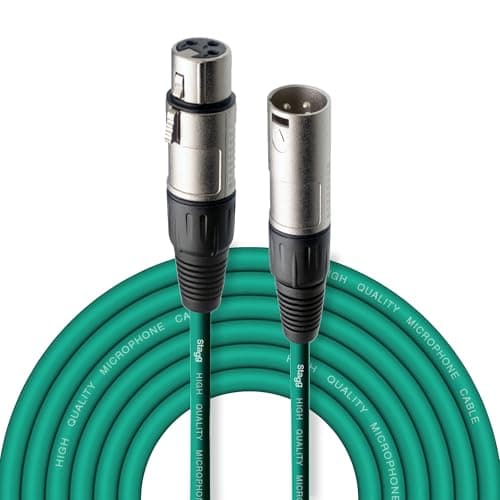 Image of Stagg SMC6 CGR 6 m XLR to XLR Microphone Cable - Green
