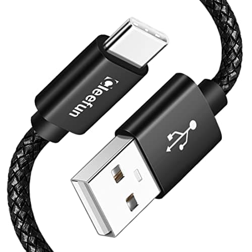 Image of CLEEFUN USB to USB C Fast Charger Cable 1M, 3A Type C Fast Charging Nylon Braided Lead for iPhone 15 16 17 Plus Pro Max, iPad, Samsung Galaxy, Tablets, Laptops, Wall/Car Chargers etc - 3.3ft/Black