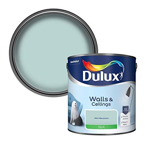 Image of Dulux Silk Emulsion Paint For Walls And Ceilings - Mint Macaroon 2.5 Litres