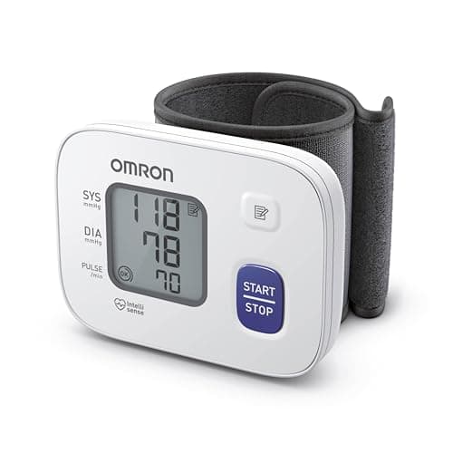 Image of OMRON RS2 Wrist Blood Pressure Monitor - Clinically Validated Wrist Blood Pressure Machine with BP cuff (13.5-21.5 cm) - Wrist BP Monitor with Irregular Heartbeat Detection - 30 Measurements in Memory
