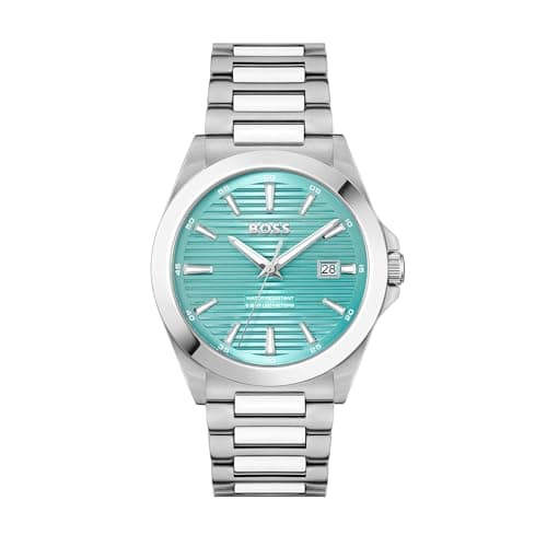 Image of BOSS Three Hand Quartz Movement Watch for Men Strike Collection with Silver Stainless Steel Bracelet - 1514171