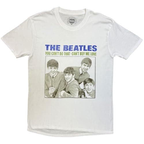 Image of The Beatles Men's You Cant Do That Short Sleeve T-Shirt, White, Medium