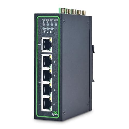Image of InHand Networks IR315 4G Industrial Router,LTE CAT4,Wi-Fi,IoT Gateway,VPN Router, Dual Sim Slots,5 Fast Ethernet Ports RJ45,Din-Rail,Cloud Managed,Unlocked((GNSS&RS485+RS232 Port)