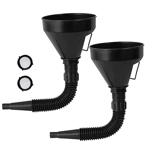 Image of xinsheng 2 Pcs Fuel Funnel Set with Filter - Universal Car, Motorcycle, Automotive - Diesel, Adblue, Gasoline, Petrol Oil Funnel with Detachable Spout
