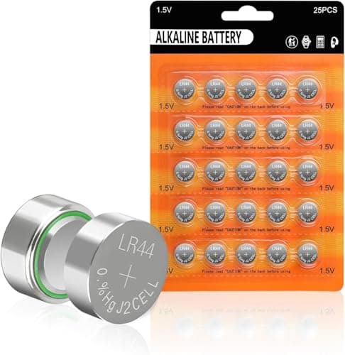 Image of 25 PCS LR44 AG13 357 303 SR44 A76 Battery 1.5V Button Coin Cell Batteries for Small Electronics