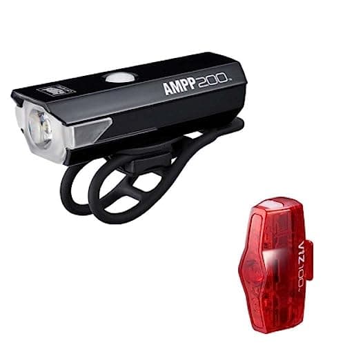 Image of CatEye AMPP 200 / VIZ 100 Bike Light Set: Front (200 Lumens) and Rear (100 Lumens) USB Rechargeable Lights