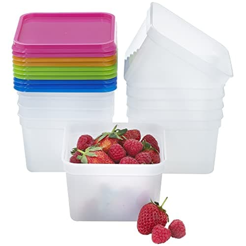 Image of lakeland 10 Stack a Boxes Food Storage Containers 750ml – Dishwasher Microwave & Freezer Friendly